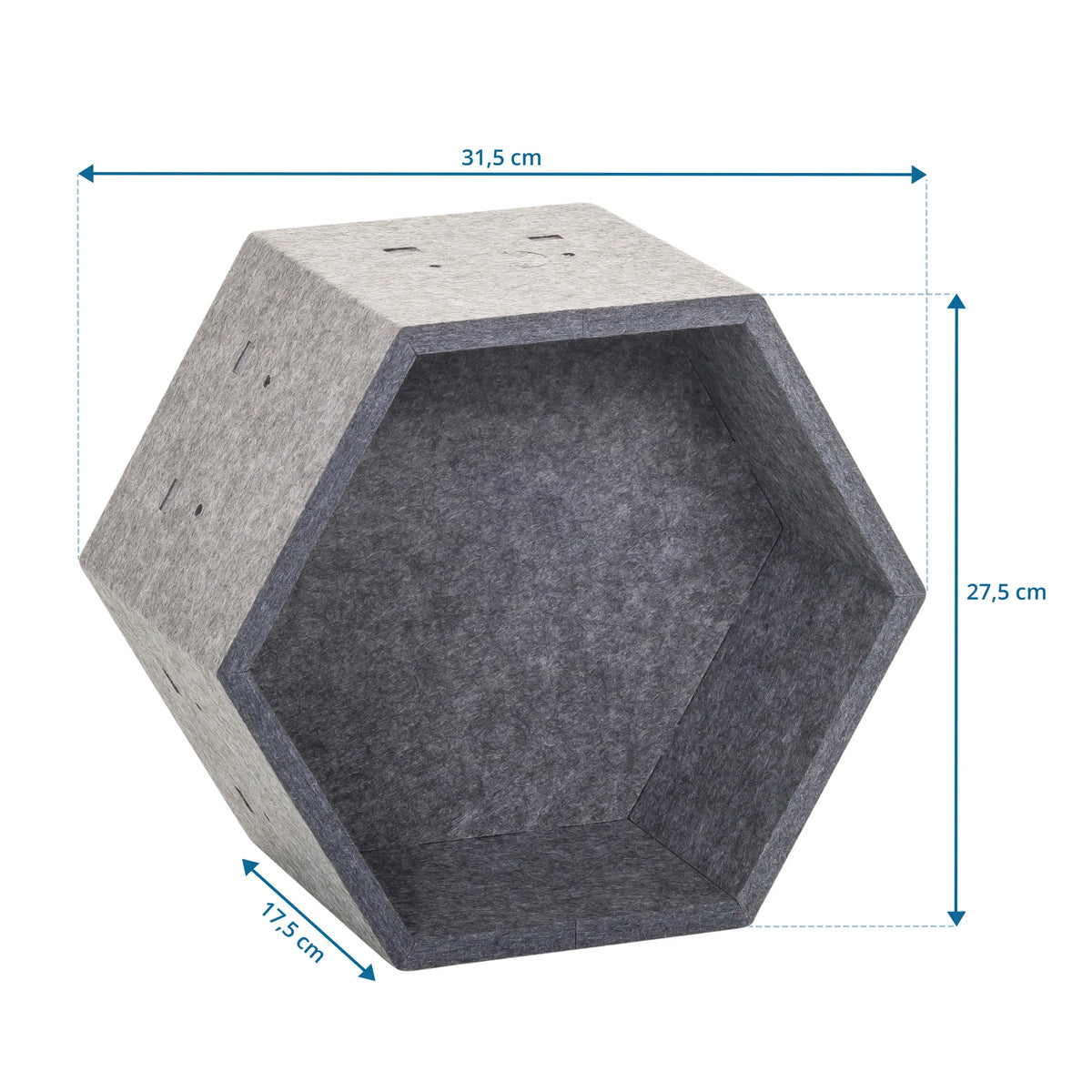 Dessin coté de la Cloison de séparation FLEXMIUT STORE S de 31,5 × 27,5 cm de hjh OFFICE