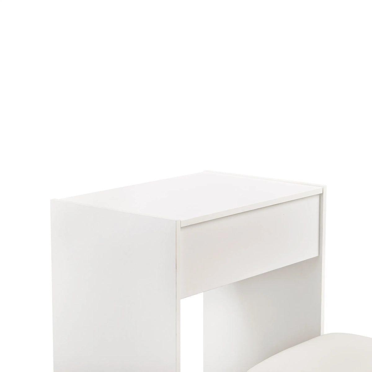 Plateau blanc avec un tiroir du miroir de maquillage Glamdesk de hjh LIVING