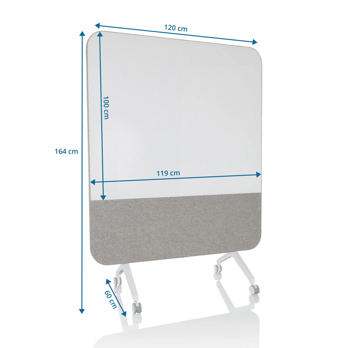 Dessin technique du Tableau blanc VISION BOARD de 120 × 164 cm de hjh OFFICE