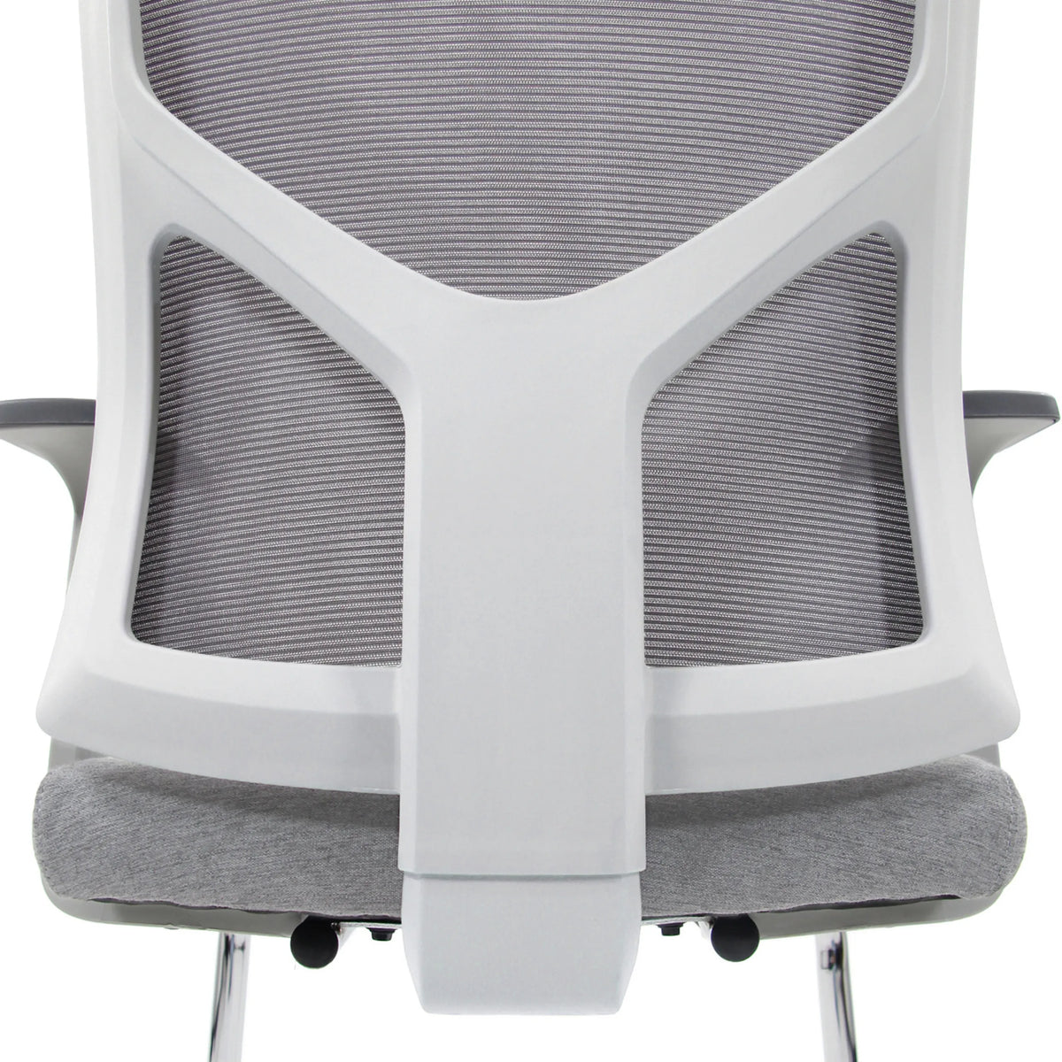 Arrière du dossier gris de la Chaises cantilever BRETON V W avec cadre blanc de hjh OFFICE