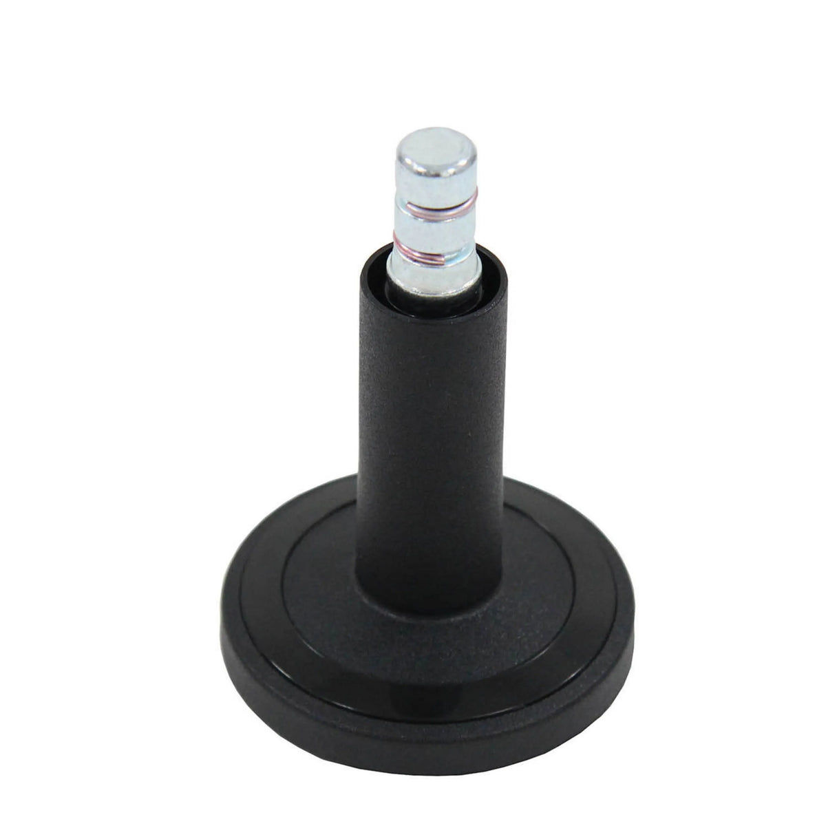 Patins de chaise STATO-M noirs pour moquettes avec tige métallique argentée et diamètre de 11 mm de hjh OFFICE