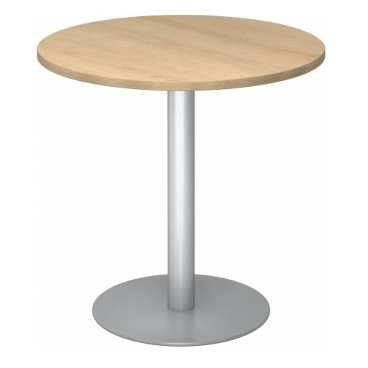 BISTRO F80R S | Table de réunion | Ø 80 | Argenté - Système de tables conférence