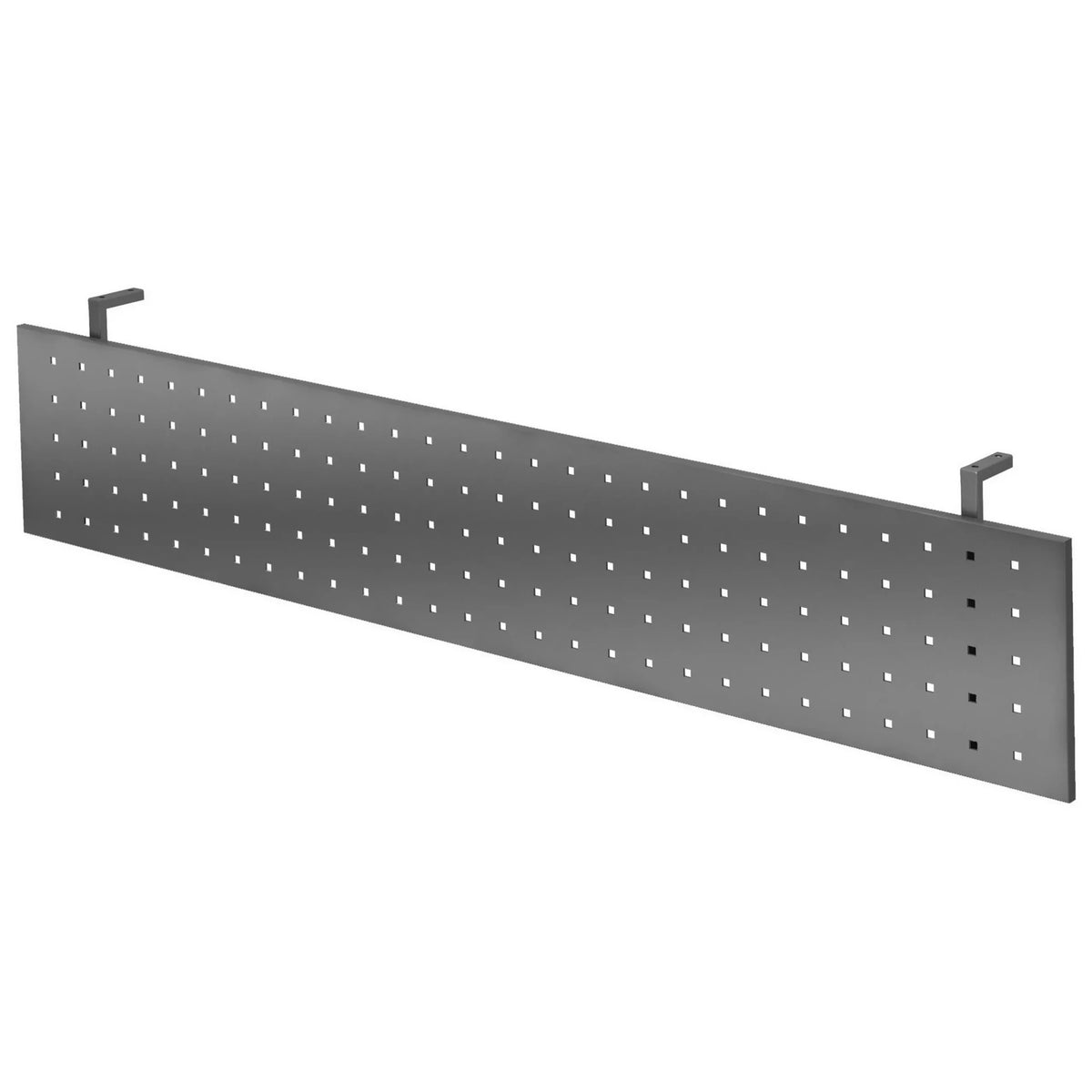 Écran de protection couleur graphite RSI 12 G avec motifs de perforations carrées et deux supports de hjh OFFICE PRO