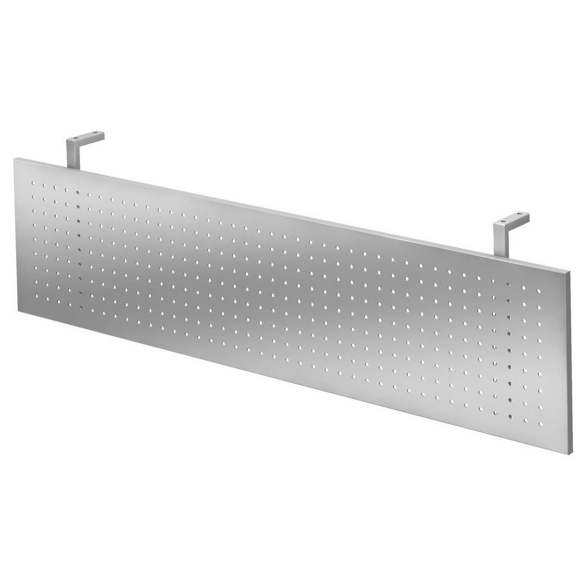 Écran d'intimité argenté SI S avec motif perforé et deux supports de hjh OFFICE PRO