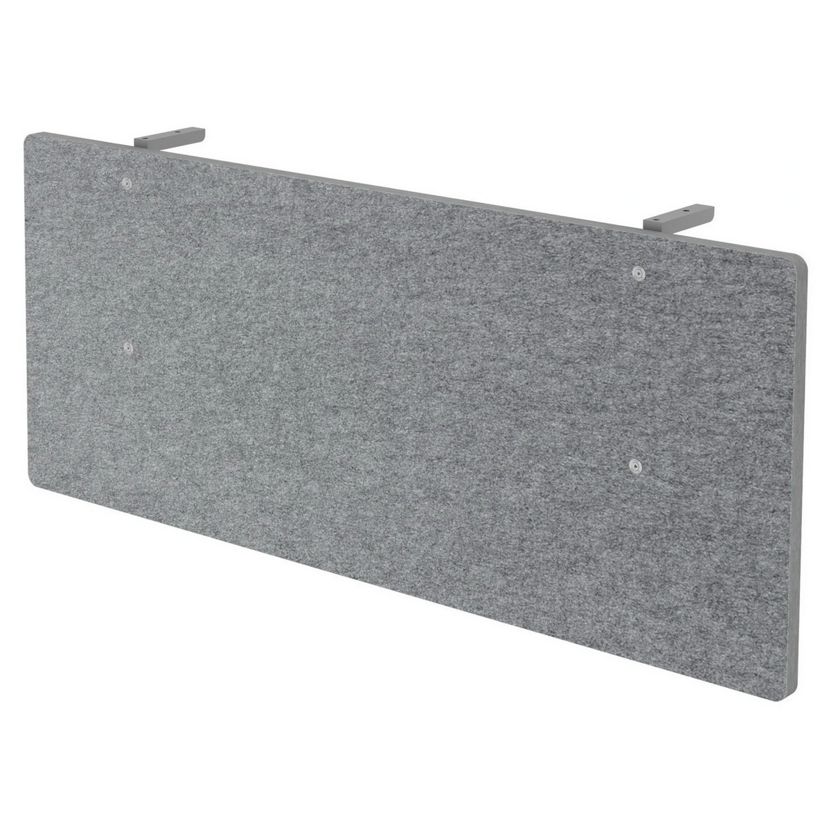 Écran acoustique pour espace genoux SIA gris chiné en feutre avec deux supports de hjh OFFICE PRO