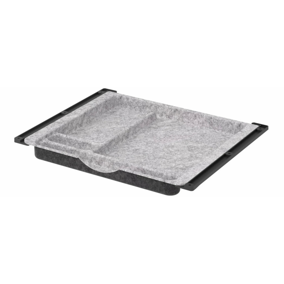 Organisateur de tiroir en feutre gris chiné UCF1 avec bordure noire de hjh OFFICE PRO