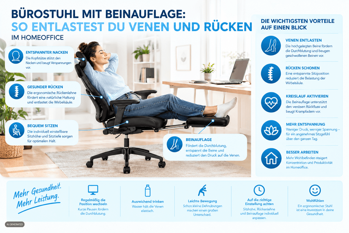 bürostuhl mit beinauflage - buerostuhl24