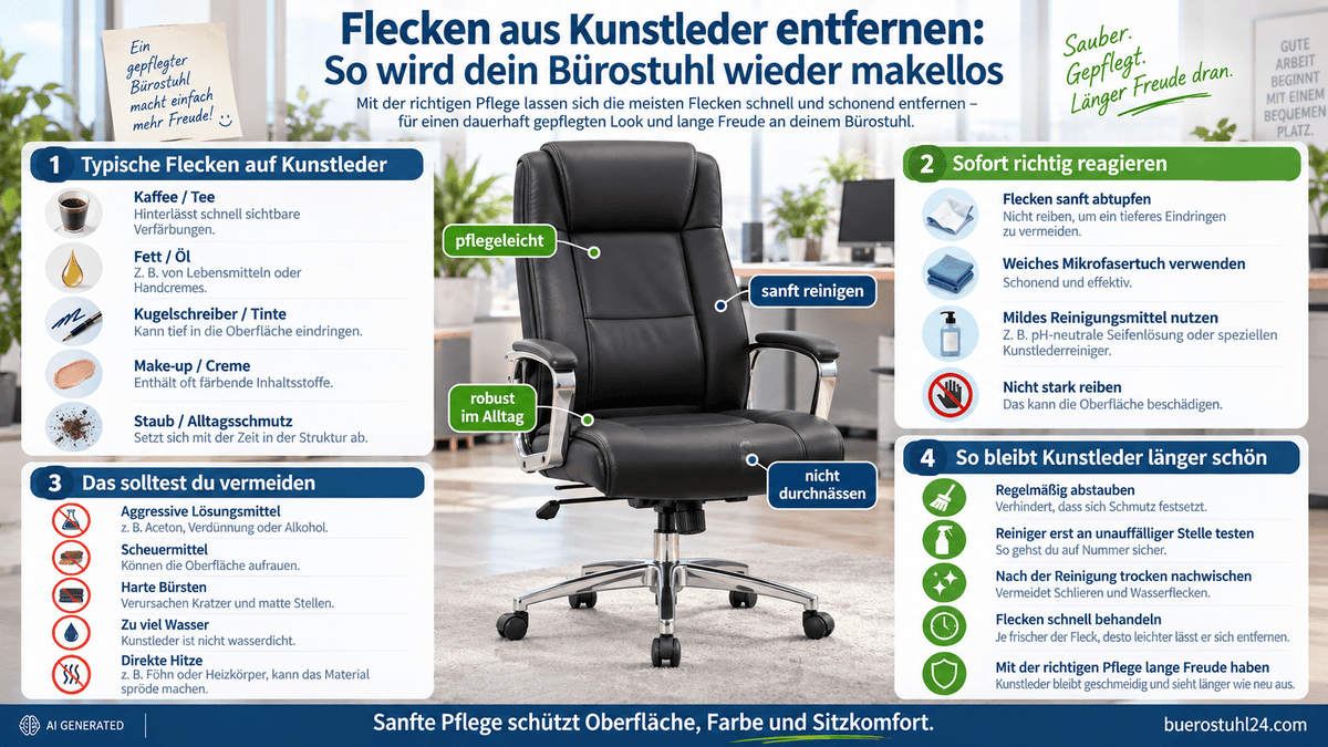 flecken aus kunstleder entfernen - buerostuhl24