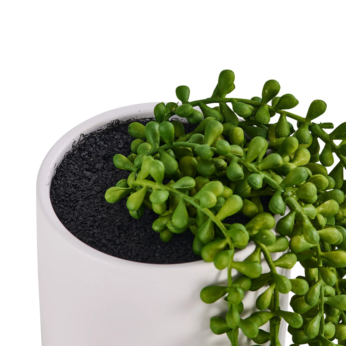 Plante artificielle verte dans un pot blanc du modèle Senecio Climb de hjh OFFICE