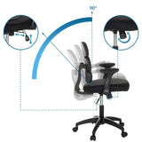 Dossier réglable avec angle de 90 degrés et réglage de la hauteur de la Chaise pivotante pour des enfants KID ERGOLINO B de hjh OFFICE