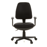 Siège de bureau à domicile CITY 10 noir avec dossier en maille, accoudoirs et base à cinq roulettes de hjh OFFICE – vue à 360° (vue de face 0°)