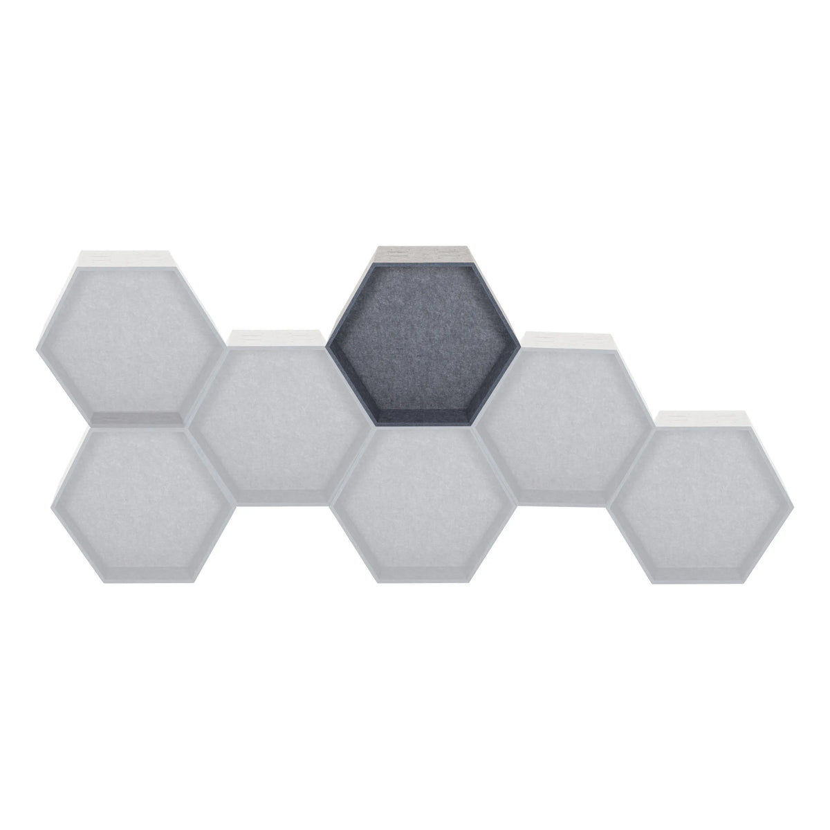 Cloisons de séparation hexagonales grises FLEXMIUT STORE B en forme de nid d'abeille comme système modulaire de hjh OFFICE