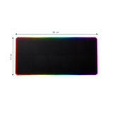 Dessin coté du Sous-main de Bureau Padflux Game en 80 × 30 cm avec éclairage RGB de hjh OFFICE
