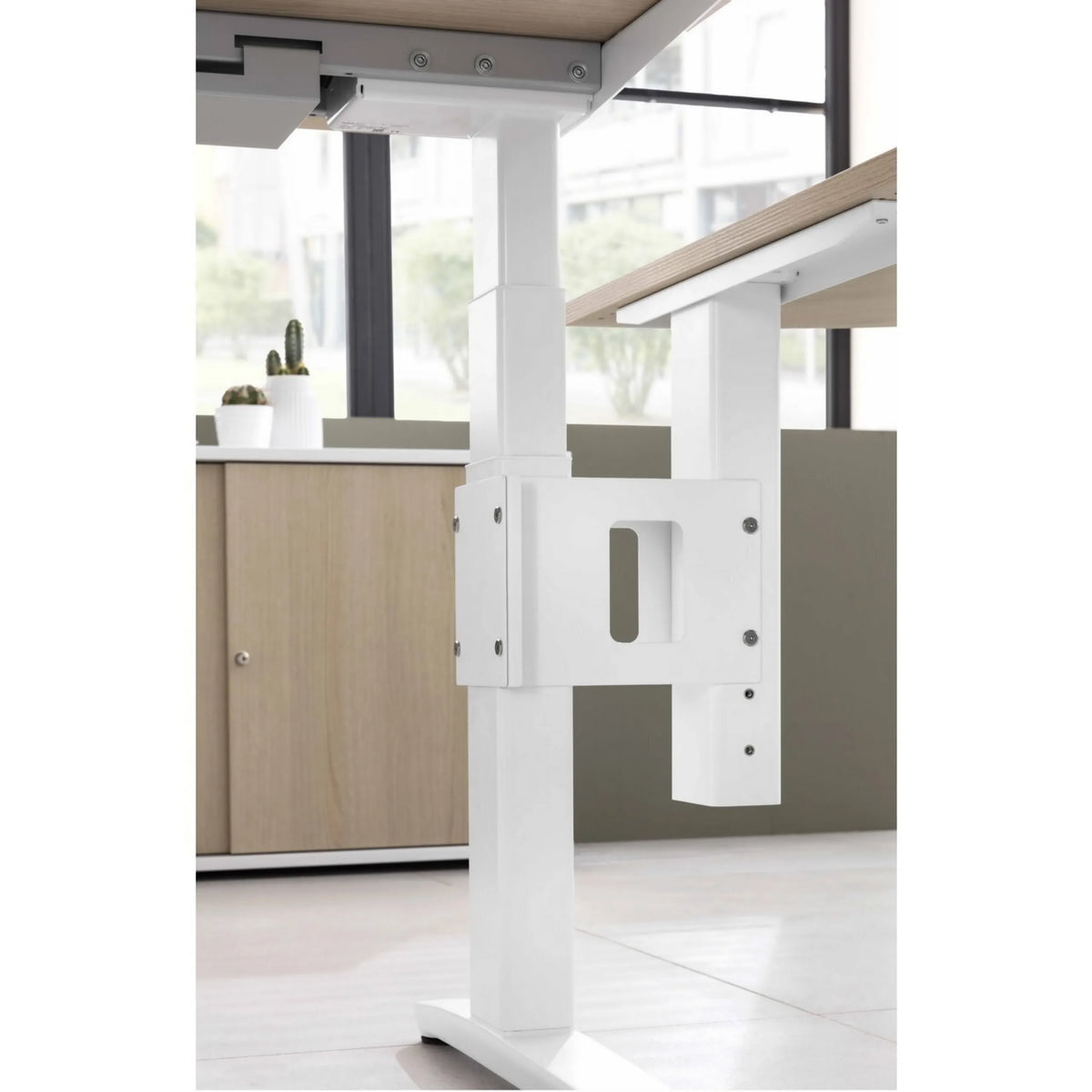 Console blanche avec pied de support de la plaque d'extension LA92 C de hjh OFFICE PRO