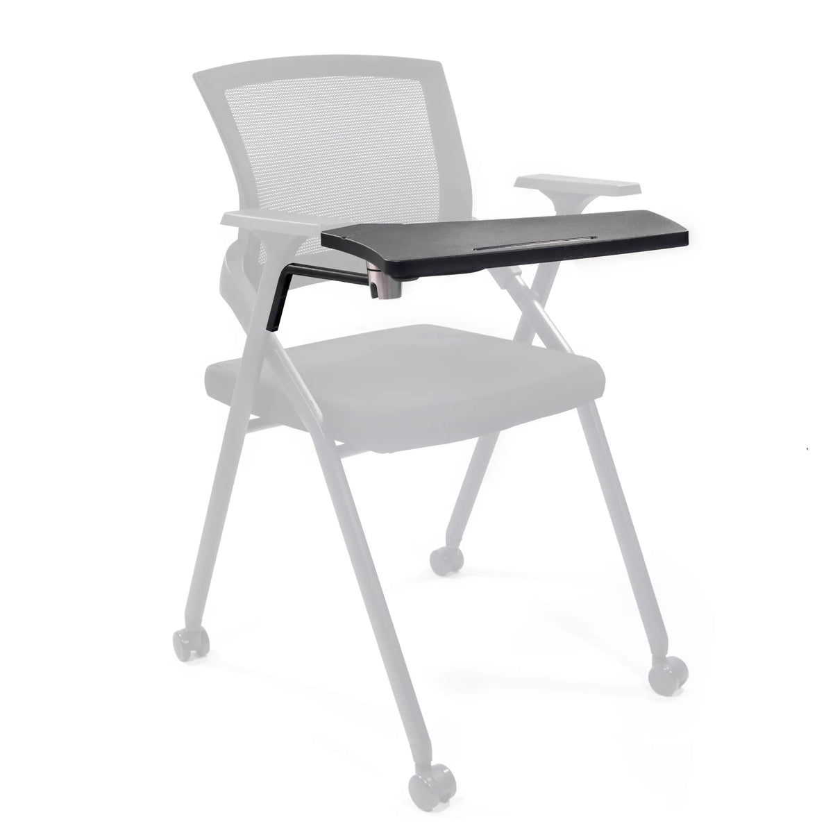 Plateau d'écriture noir TABLET PRIORITY II comme Accessoires pour chaises de hjh OFFICE – vue à 360° (vue de face 0°)