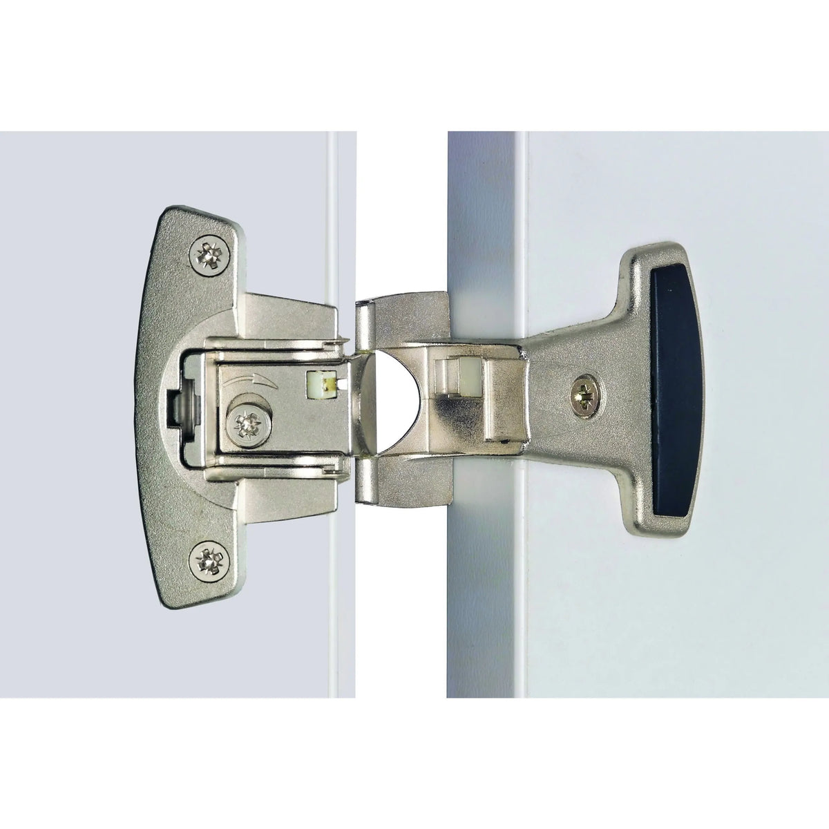 Charnière en métal de couleur argentée d'un meuble SIGNA G 7100 de hjh OFFICE PRO