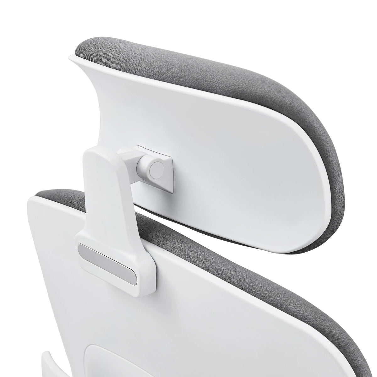 Appui-tête réglable avec revêtement en tissu gris et cadre blanc du Siège de bureau de qualité professionnelle Ergomy WF 2 de hjh OFFICE