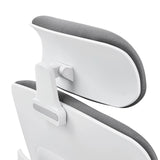 Appui-tête réglable avec revêtement en tissu gris et cadre blanc du Siège de bureau de qualité professionnelle Ergomy WF 2 de hjh OFFICE