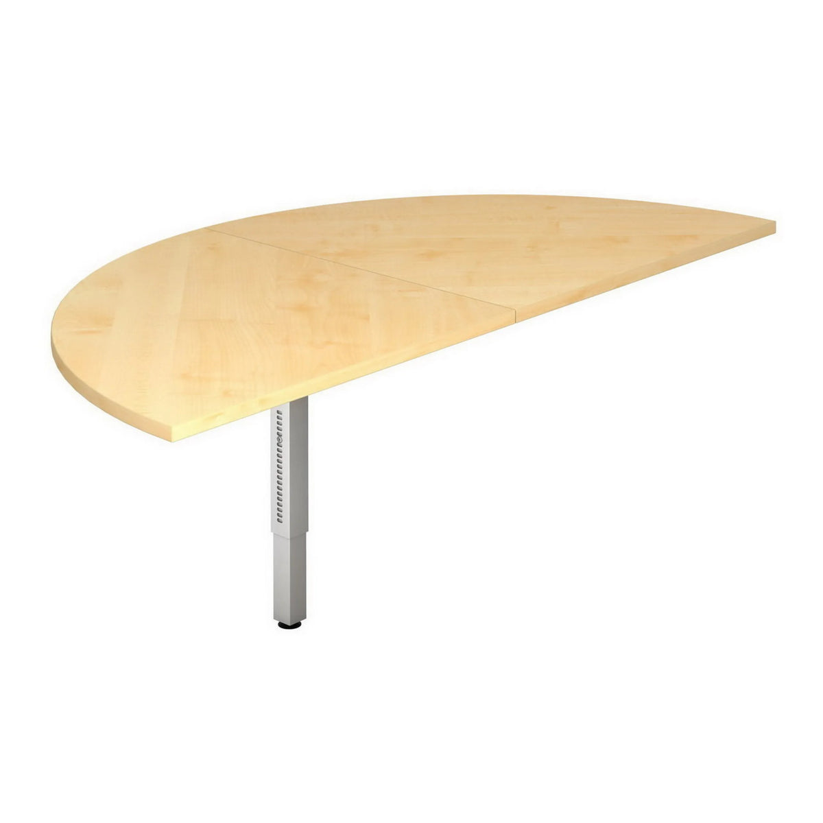 Table d'appoint RA60 / RA80 / RA160 aspect érable avec un pied en métal argenté de hjh OFFICE PRO