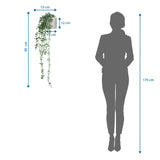 Dessin dimensionnel de la Plante artificielle EUCALYPTUS CLIMB d'une hauteur totale de 90 cm de hjh OFFICE