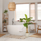 Plante artificielle verte BANANE I dans un pot blanc simple de hjh OFFICE