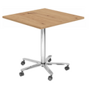 BISTRO 88Q C | Table élévatrice à colonne | 80 x 80 | Chromé - Système de tables conférence 
