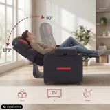 Dossier réglable du fauteuil de salon Game Sport RX en noir et rouge de hjh OFFICE (image générée par IA)