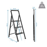Dessin technique de l'Échelle pliante SOLID W6 d'une hauteur de 109 cm de hjh OFFICE