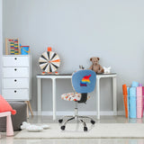 Chaise pivotante pour des enfants KID BUBBLE avec motif coloré et dossier bleu de hjh OFFICE