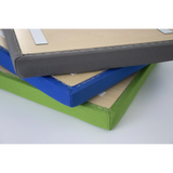 Pile de trois galettes de chaise colorées pour bacs d'accessoires ACSK en gris, bleu et vert de hjh OFFICE PRO