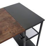 Plateau de bureau en deux parties noir et marron du Bureau WORKSPACE H I de hjh OFFICE