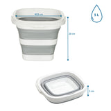 Dessin coté du Conteneur pliable CLEAN SILE avec une capacité de 5 l et une hauteur de 20 cm de hjh OFFICE