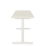 Bureau réglable en hauteur électriquement STAND PRO blanc avec piètement en T de hjh OFFICE – vue à 360° (vue arrière 180°)