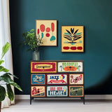 Commode AMERIKO B avec des motifs rétro colorés sur les façades de tiroirs de hjh LIVING