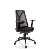 Siège de bureau à domicile FALUN BASIC en noir avec dossier en maille et accoudoirs de hjh OFFICE