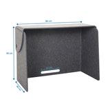 Dessin coté de la Cloison de table FLEXMIUT FOLD de 80 × 60 cm de hjh OFFICE