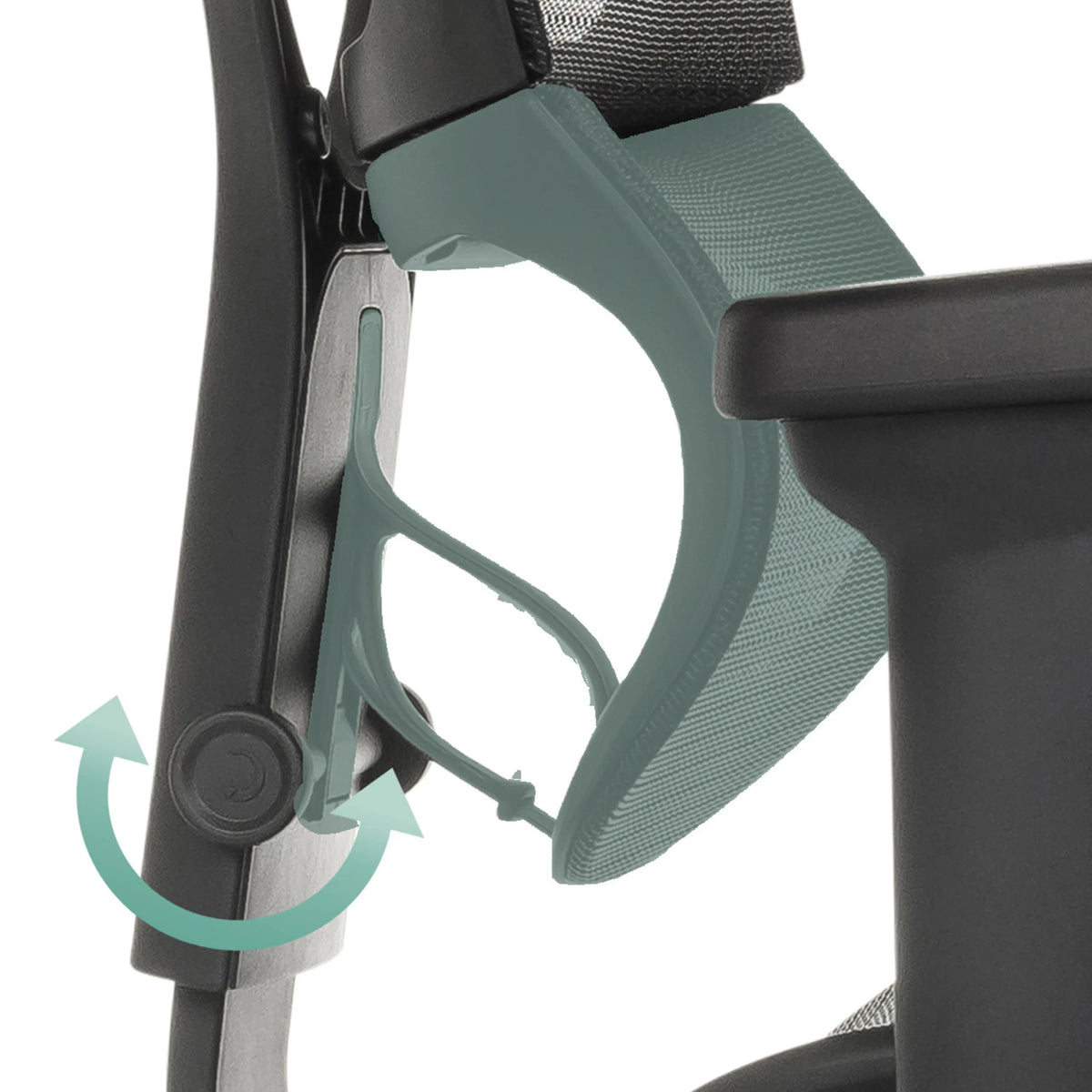 Mécanisme réglable de l'accoudoir du siège de direction de luxe ERGOHUMAN SLIM ULTRA GEN2 de hjh OFFICE