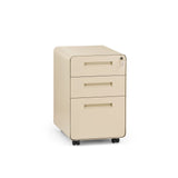 Caisson sur roulettes COLOR PLUS I beige en métal avec trois tiroirs et quatre roulettes de hjh OFFICE – vue à 360° (vue de face 15°)