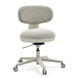 Siège de bureau à domicile SITMOTION W gris avec revêtement en tissu structuré et base à cinq roulettes de hjh OFFICE – vue à 360° (vue de face 15°)