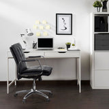 Siège de direction de qualité professionnelle VILLA 10 en noir avec rembourrage capitonné et pied en chrome de hjh OFFICE