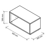 Dessin technique du corps FlexWall de 800 × 400 mm de hjh OFFICE PRO