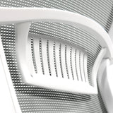 Support de dossier blanc avec fentes de ventilation du Siège de bureau à domicile ESTRIA de hjh OFFICE