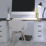 Repose-pieds noir PODI III sous un bureau de hjh OFFICE
