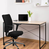 Siège de bureau de qualité professionnelle PRO-TEC 350 en noir avec accoudoirs à un bureau de hjh OFFICE