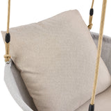 Coussin beige du fauteuil suspendu Skylo avec suspension en corde de hjh LIVING