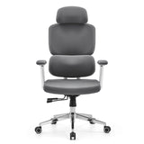 Siège de bureau de qualité professionnelle Ergomy WF 2 gris en tissu avec base à cinq roulettes de hjh OFFICE – vue à 360° (vue de face 0°)