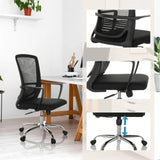 Siège de bureau à domicile STAR-TEC S rembourré noir avec dossier en maille et vérin à gaz de hjh OFFICE
