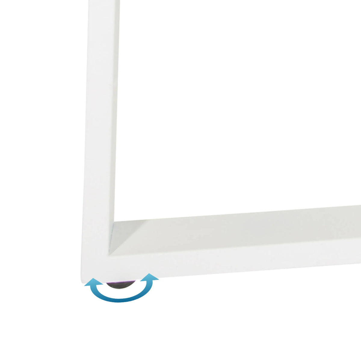 Pied réglable en hauteur du Bureau d'angle WORKSPACE BASIC I en blanc de hjh OFFICE