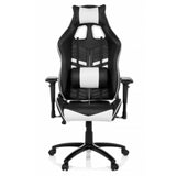Fauteuil Gamer LEAGUE PRO en noir et blanc avec coussins de nuque et lombaire de hjh OFFICE