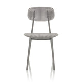 Chaise d'extérieur grise ARTIFO HOL avec dossier et assise perforés de hjh OFFICE – vue à 360° (vue de face 0°)